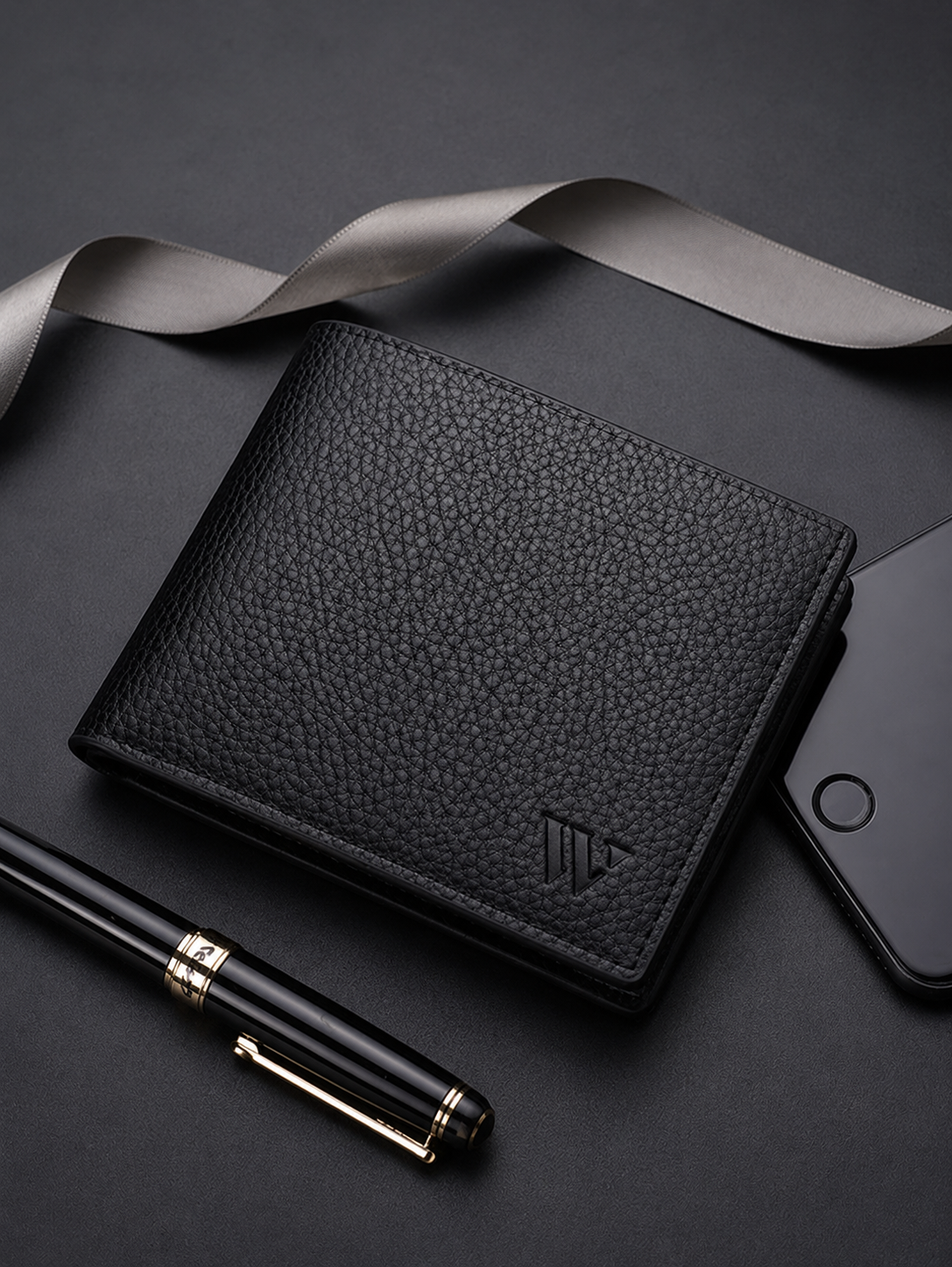 WOLEX Store Premium Black Leather Bifold Wallet – Minimalist RFID Wallet for Men