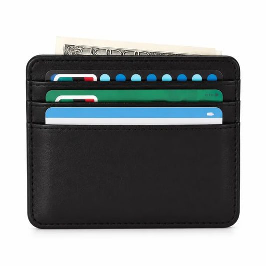 Slim Leather Card Holder Wallet for Men & Women