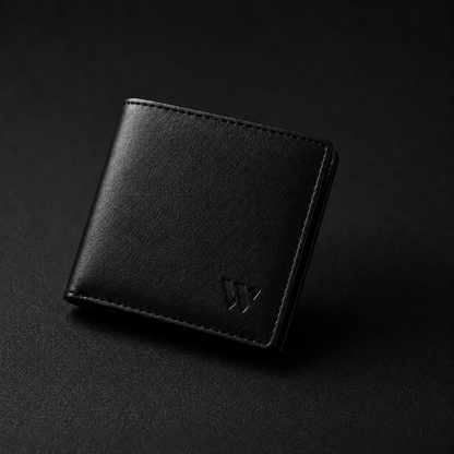 WOLEX Store Premium Black Leather Bifold Wallet – Minimalist RFID Wallet for Men