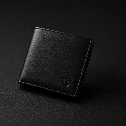 WOLEX Store Premium Black Leather Bifold Wallet – Minimalist RFID Wallet for Men