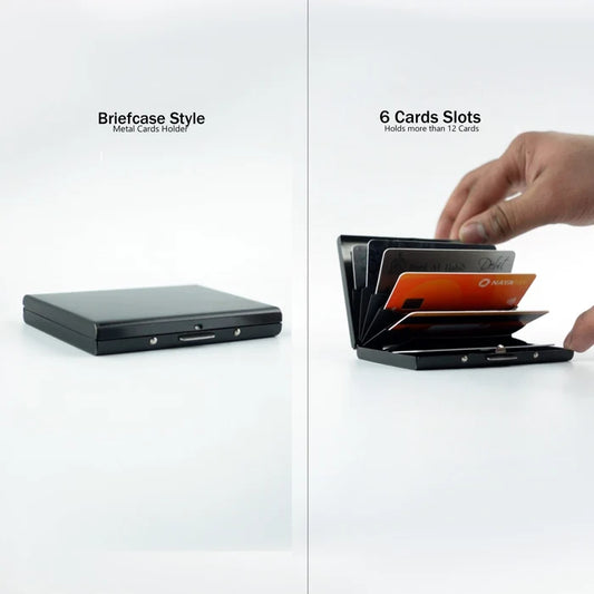 -15%   Briefcase Style Metal Cards Holder RFID Blocking
